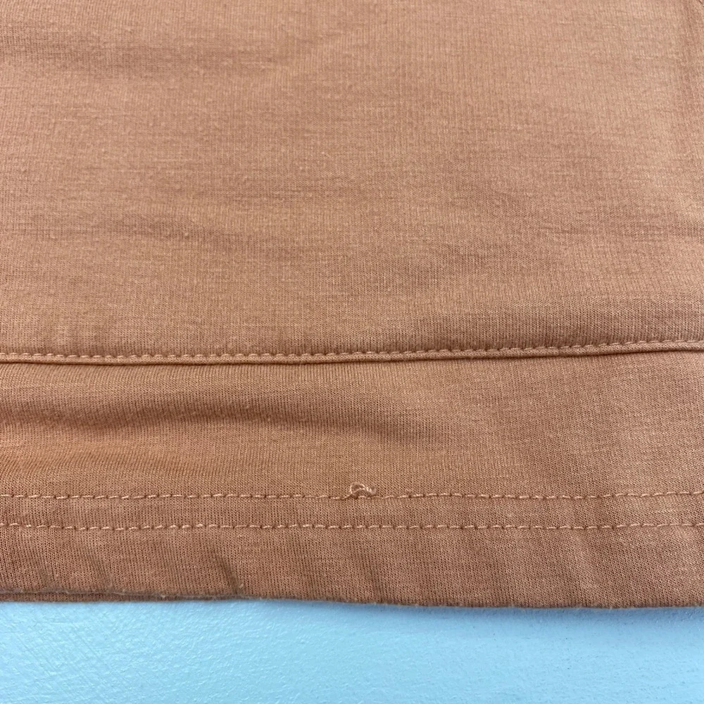 Paper Crane Hoodie Womens Large Terracotta Balloon Sleeve Pullover Ribbed Knit - Picture 10 of 13